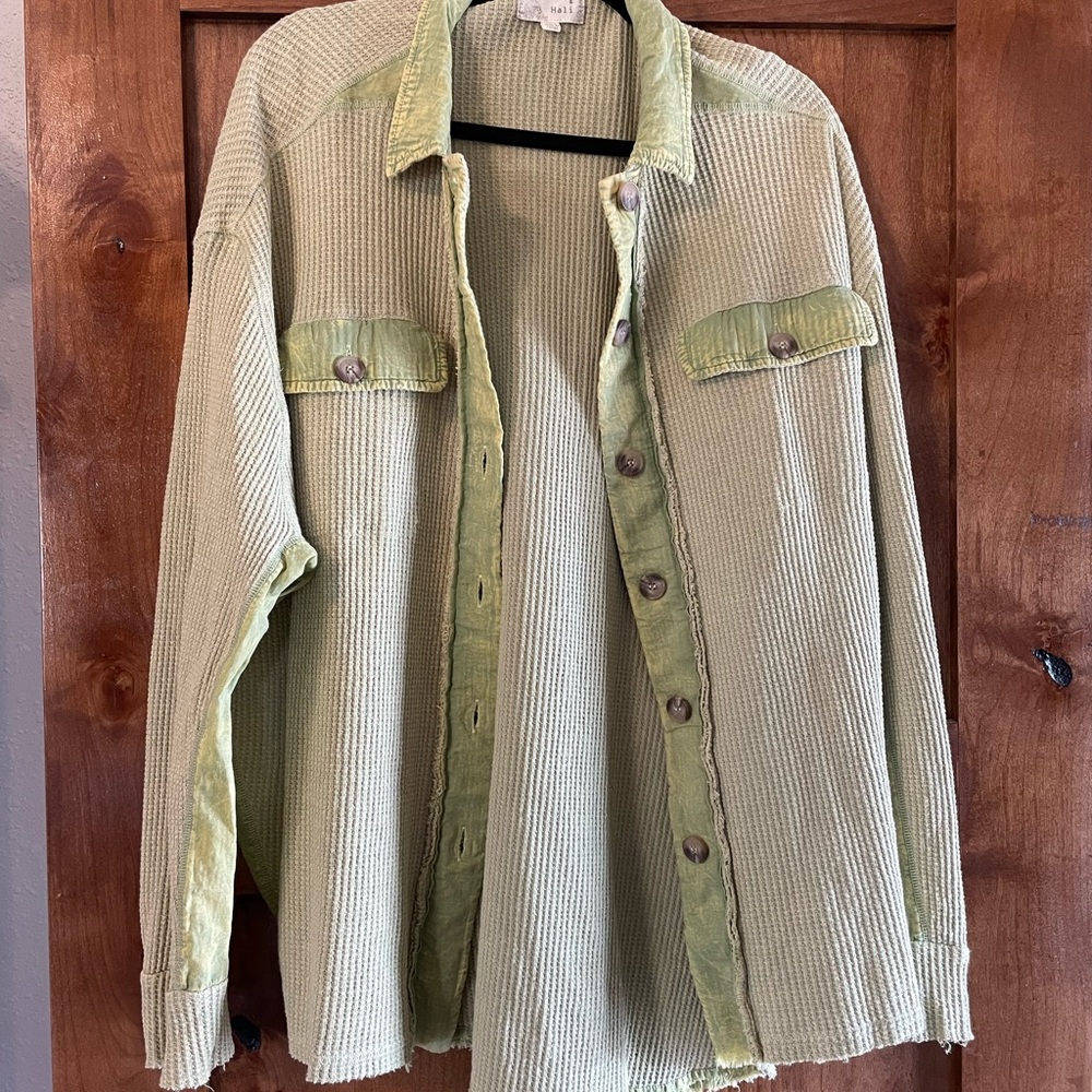 Oli & Hali Olive Ribbed Knit Top